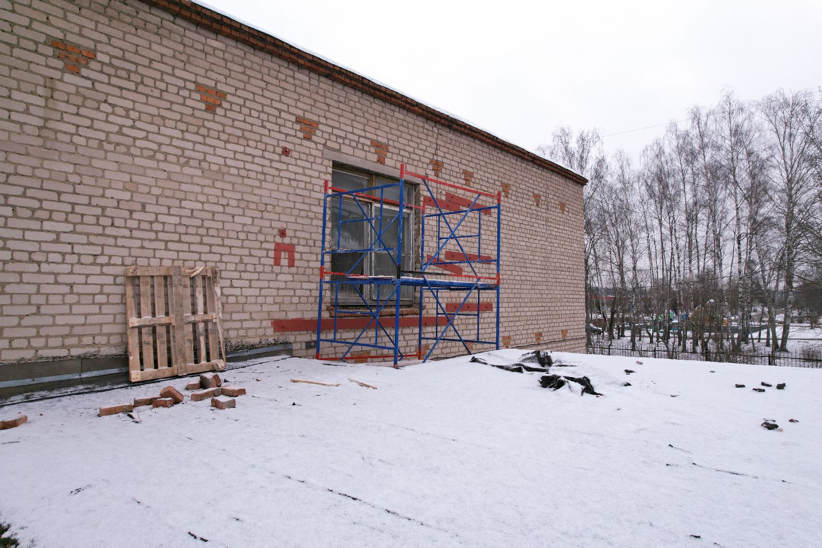 видео с коптера, орехово-зуево, малая дубна, строительство, ремонт школы,