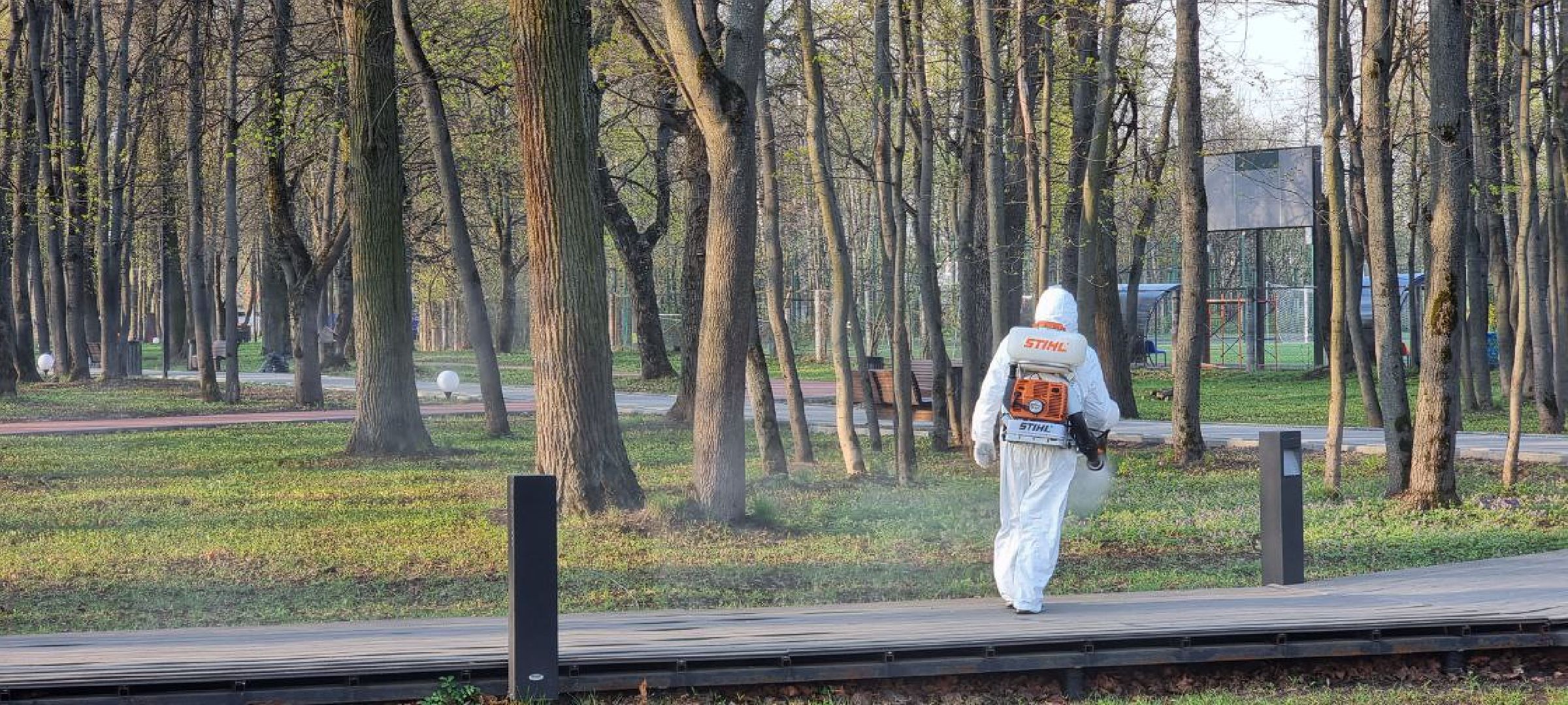 парк, противоклещевая обработка, клещи, Лосино-Петровский