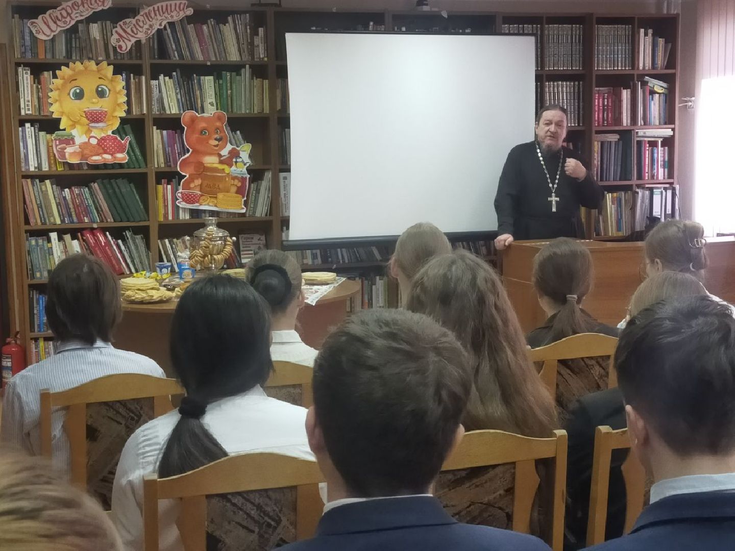 Масленица, Лобня, Беседа с батюшкой, вертикалки,