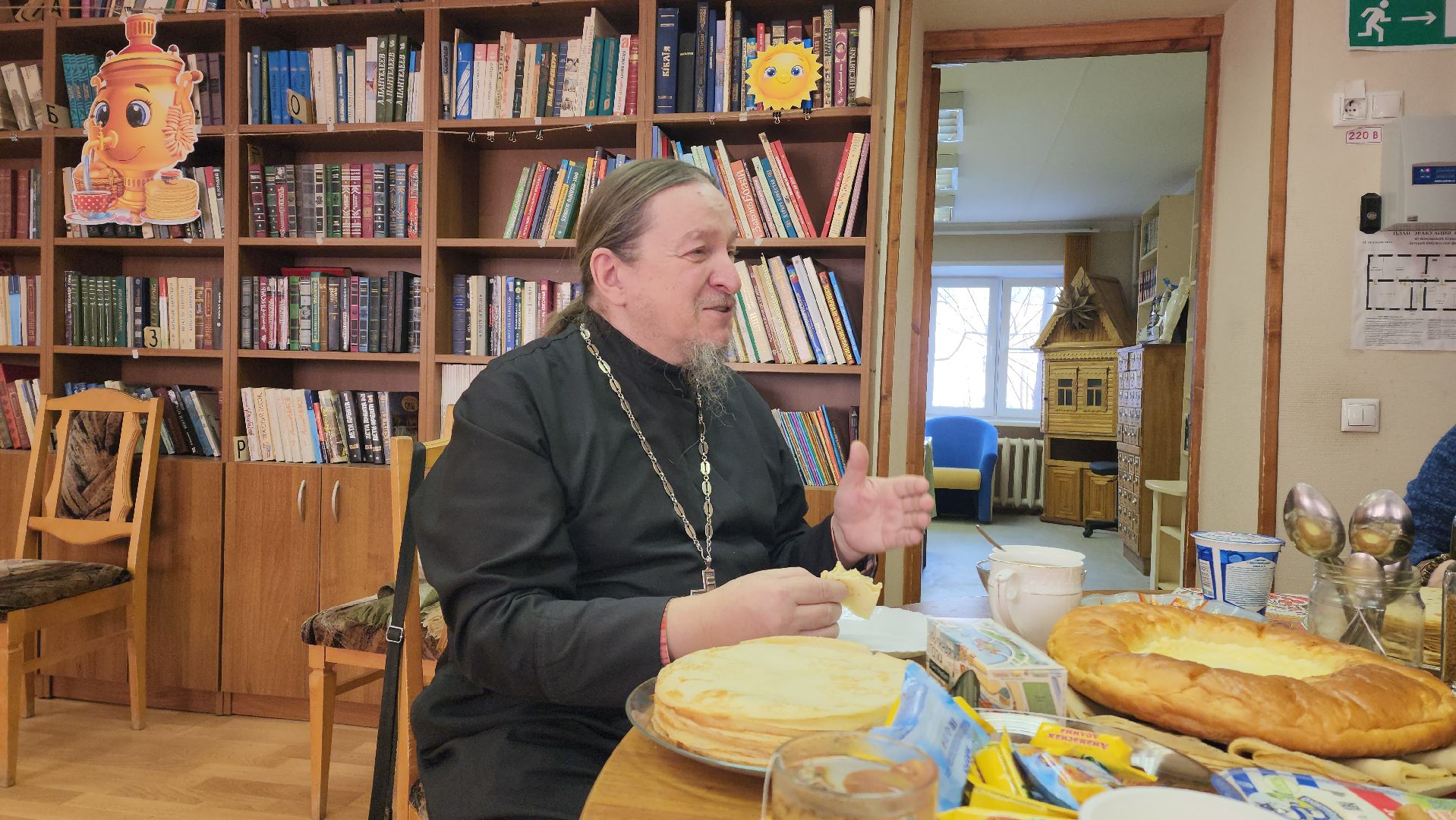 Масленица, Лобня, Беседа с батюшкой, вертикалки,