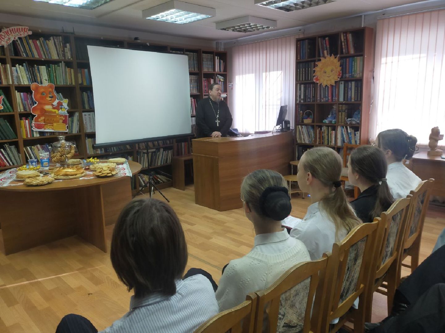 Масленица, Лобня, Беседа с батюшкой, вертикалки,