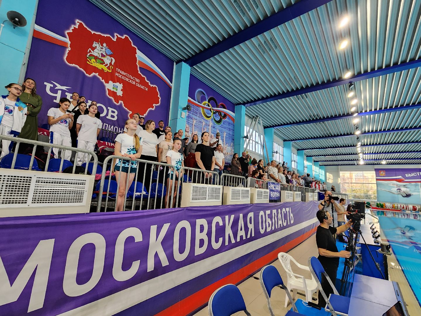 Чехов, дворец спорта Олимпийский, первенство России, синхронное плавание, юноши и девушки 13-16 лет, соревнования, состязания, торжественное открытие, соло, дуэты, группы,