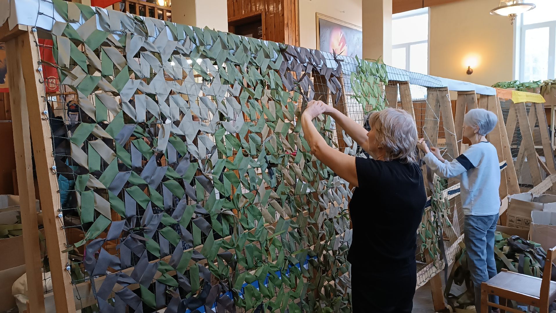 маскировочная сеть, волонтеры, спецоперация, монино,