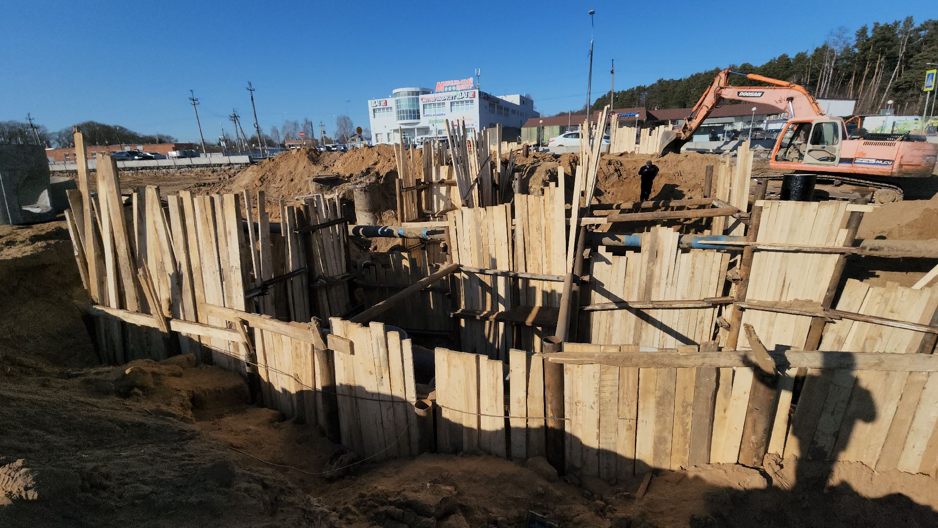 серпухов, деревня калиново, реконструкция дороги, расширение дороги, строительство дороги,