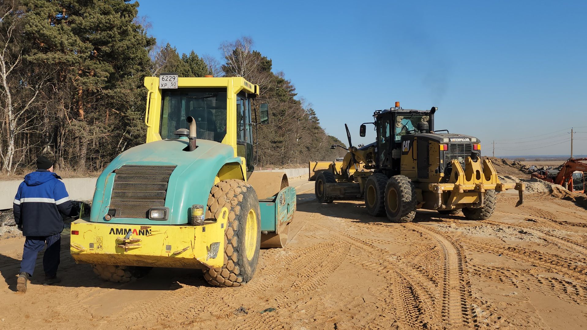 серпухов, деревня калиново, реконструкция дороги, расширение дороги, строительство дороги,