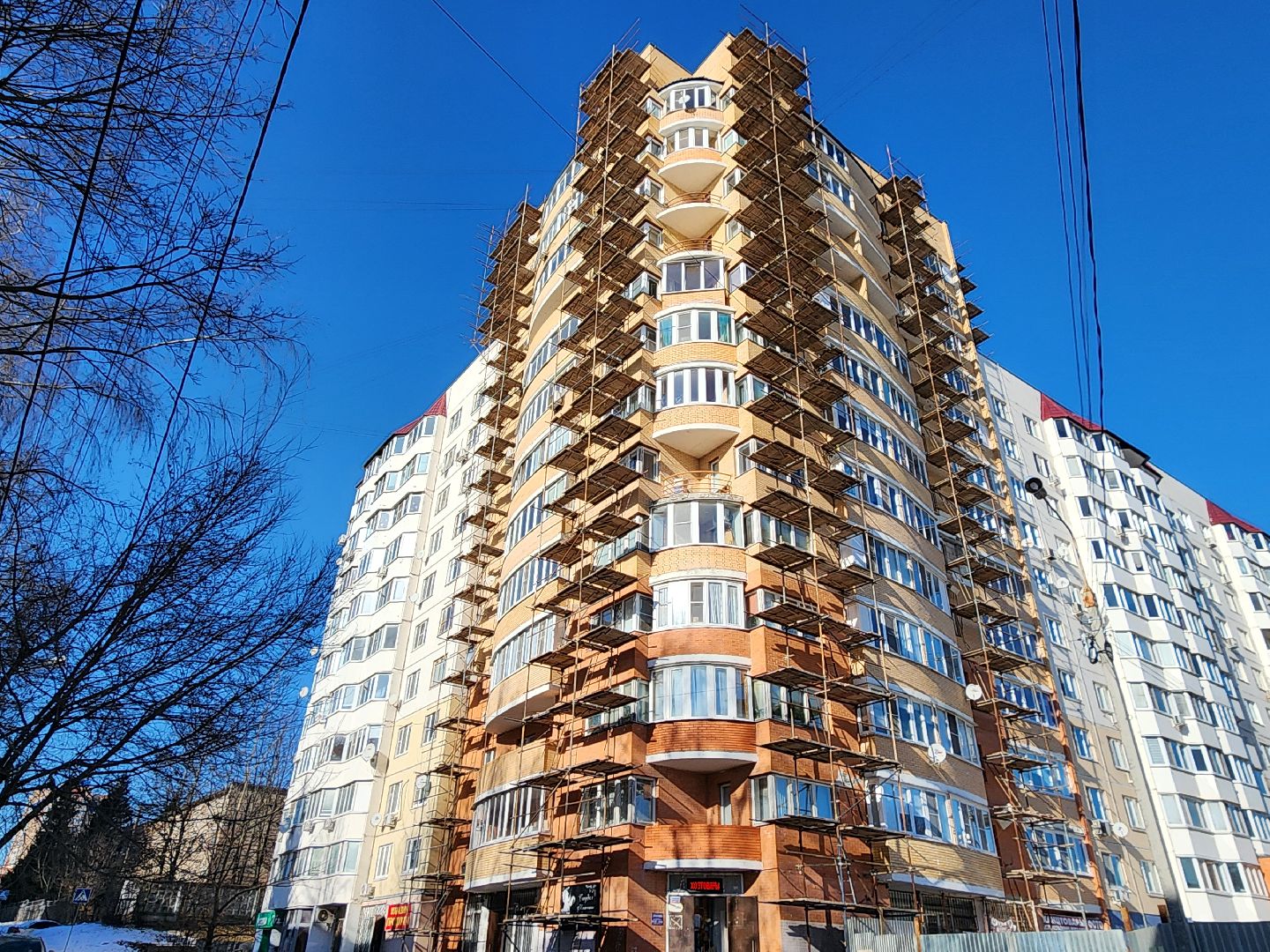 Чехов, улица Дружбы 1а, жилой дом, капитальный ремонт фасада, реконструкция фасада, обновление наружных стен, фонд капитального ремонта мо, несущая способность фасада, теплоизоляция, гидроизоляция, вертикалки,