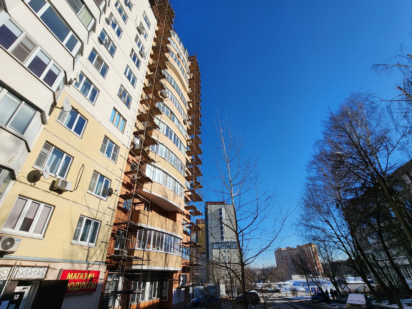 Чехов, улица Дружбы 1а, жилой дом, капитальный ремонт фасада, реконструкция фасада, обновление наружных стен, фонд капитального ремонта мо, несущая способность фасада, теплоизоляция, гидроизоляция, вертикалки,