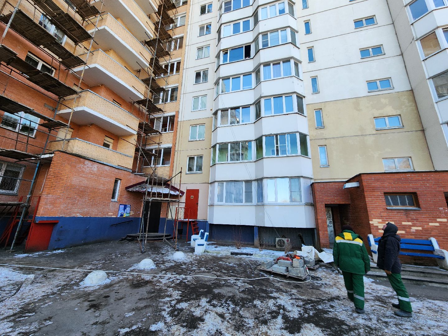 Чехов, улица Дружбы 1а, жилой дом, капитальный ремонт фасада, реконструкция фасада, обновление наружных стен, фонд капитального ремонта мо, несущая способность фасада, теплоизоляция, гидроизоляция, вертикалки,