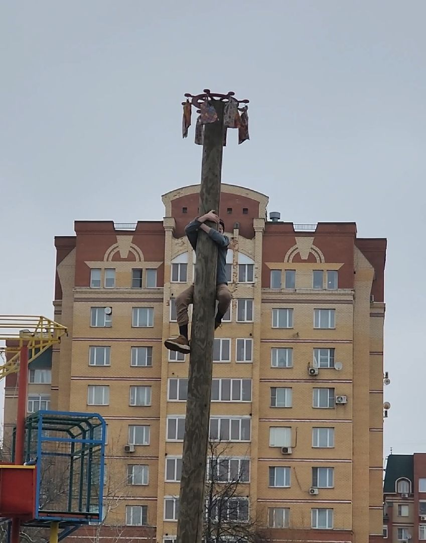 долгопрудный, масленица, центральный парк, масленичный столб, роман истомин,чучело,