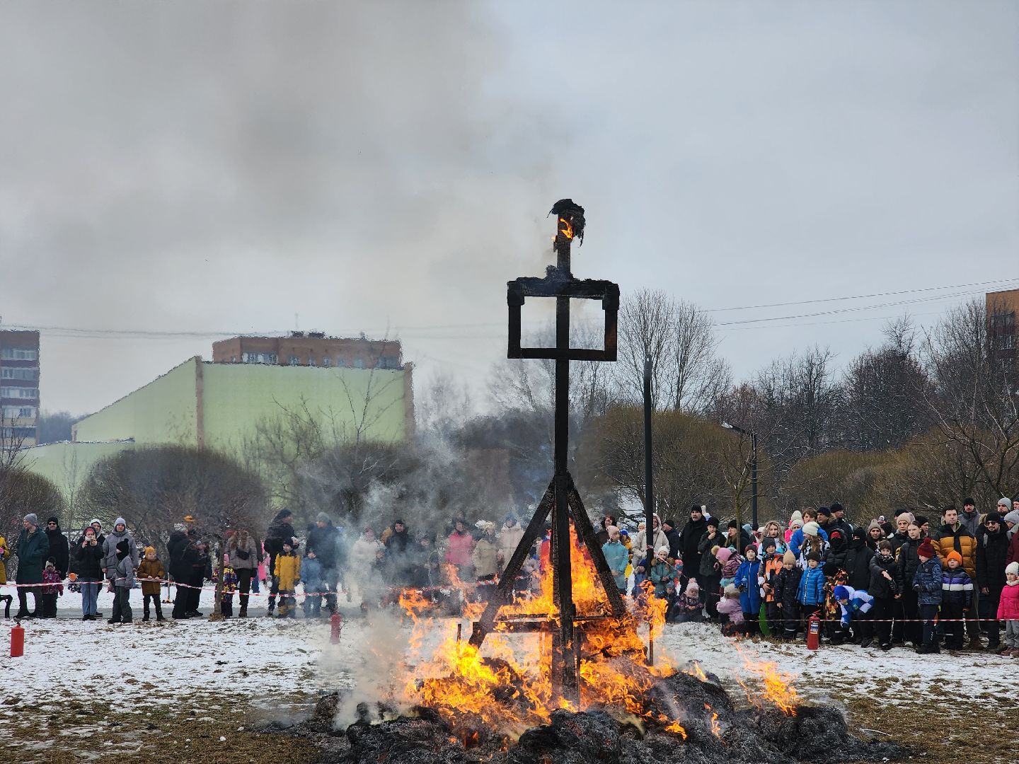 долгопрудный, масленица, центральный парк, масленичный столб, роман истомин,чучело,