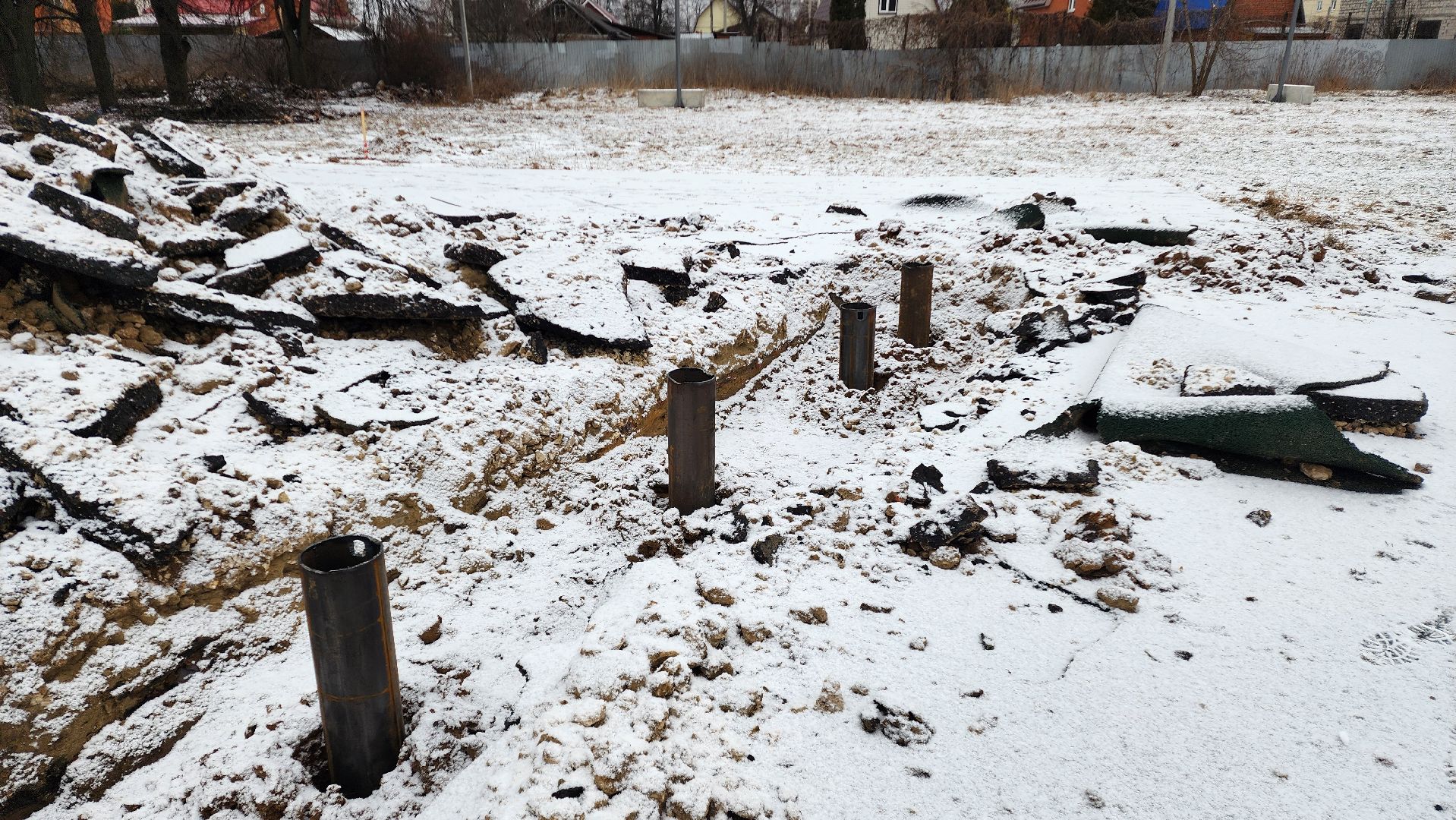 вертикалки, Бронницы, Строительство пристройки к лицею,