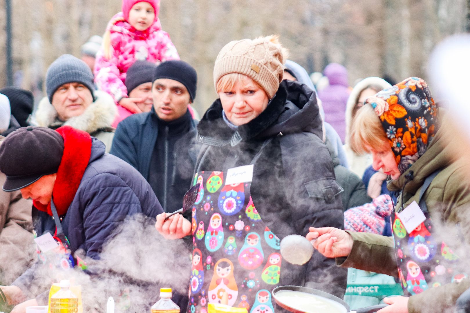 Клин, общество, культура, Масленица, блины, конкурсы, Подмосковье, вертикалки,