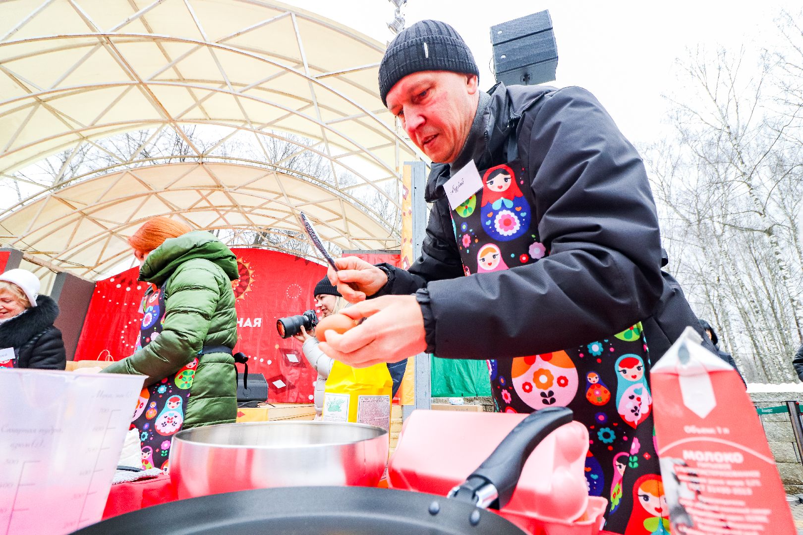 Клин, общество, культура, Масленица, блины, конкурсы, Подмосковье, вертикалки,