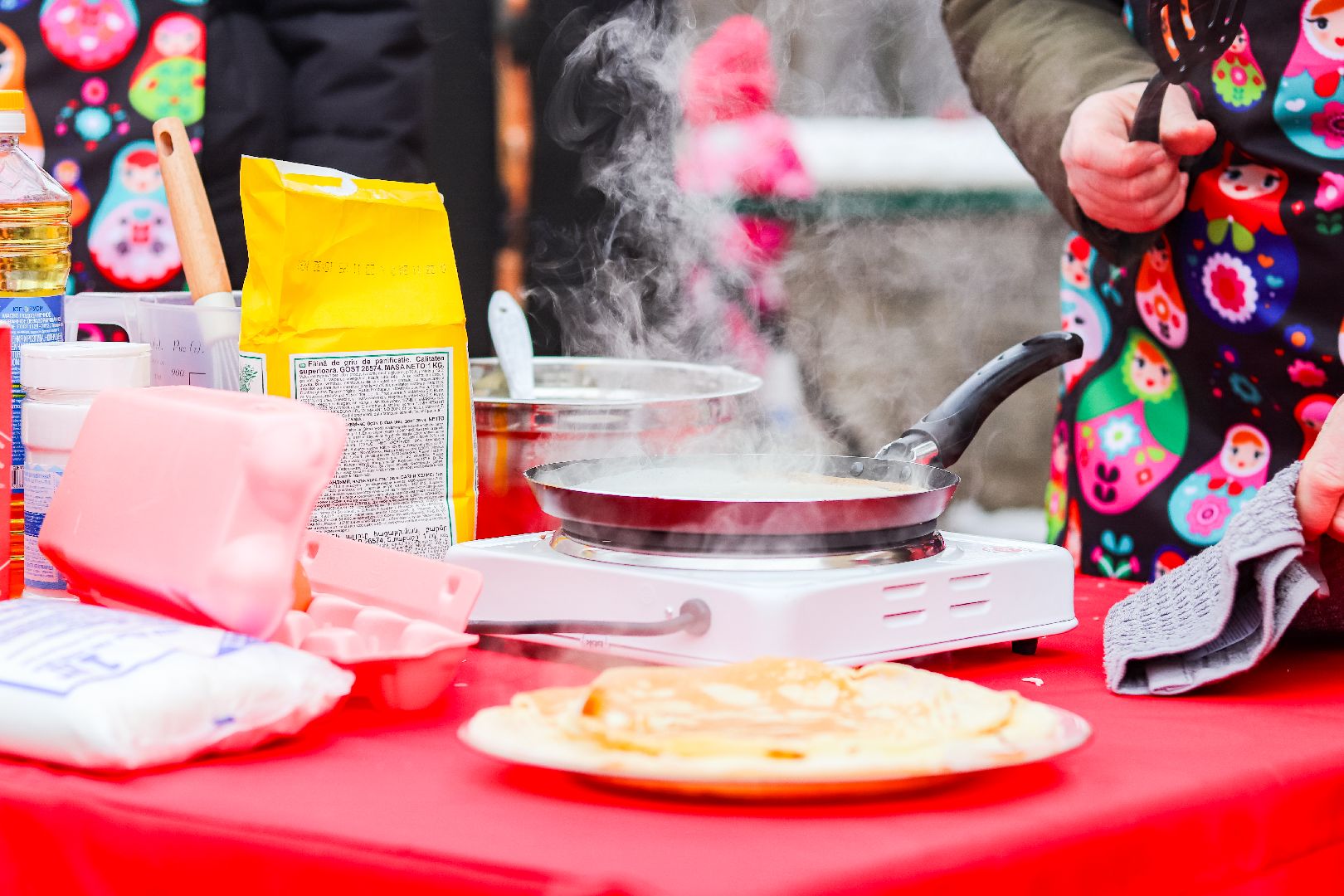 Клин, общество, культура, Масленица, блины, конкурсы, Подмосковье, вертикалки,