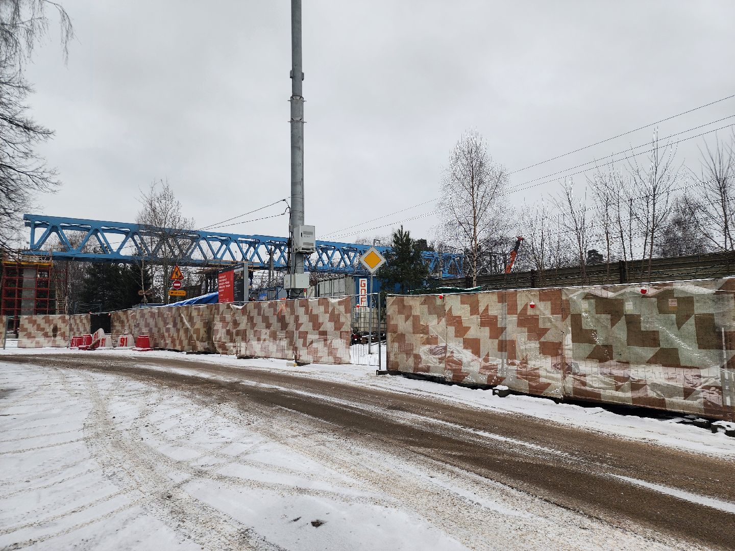 Строительство, Переход, Железная дорога, вертикалки,