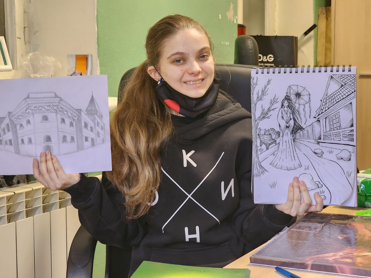 долгопрудный, микрорайон шереметьевский, дк нефтяник, изостудия, рисование, дети, вертикалки,