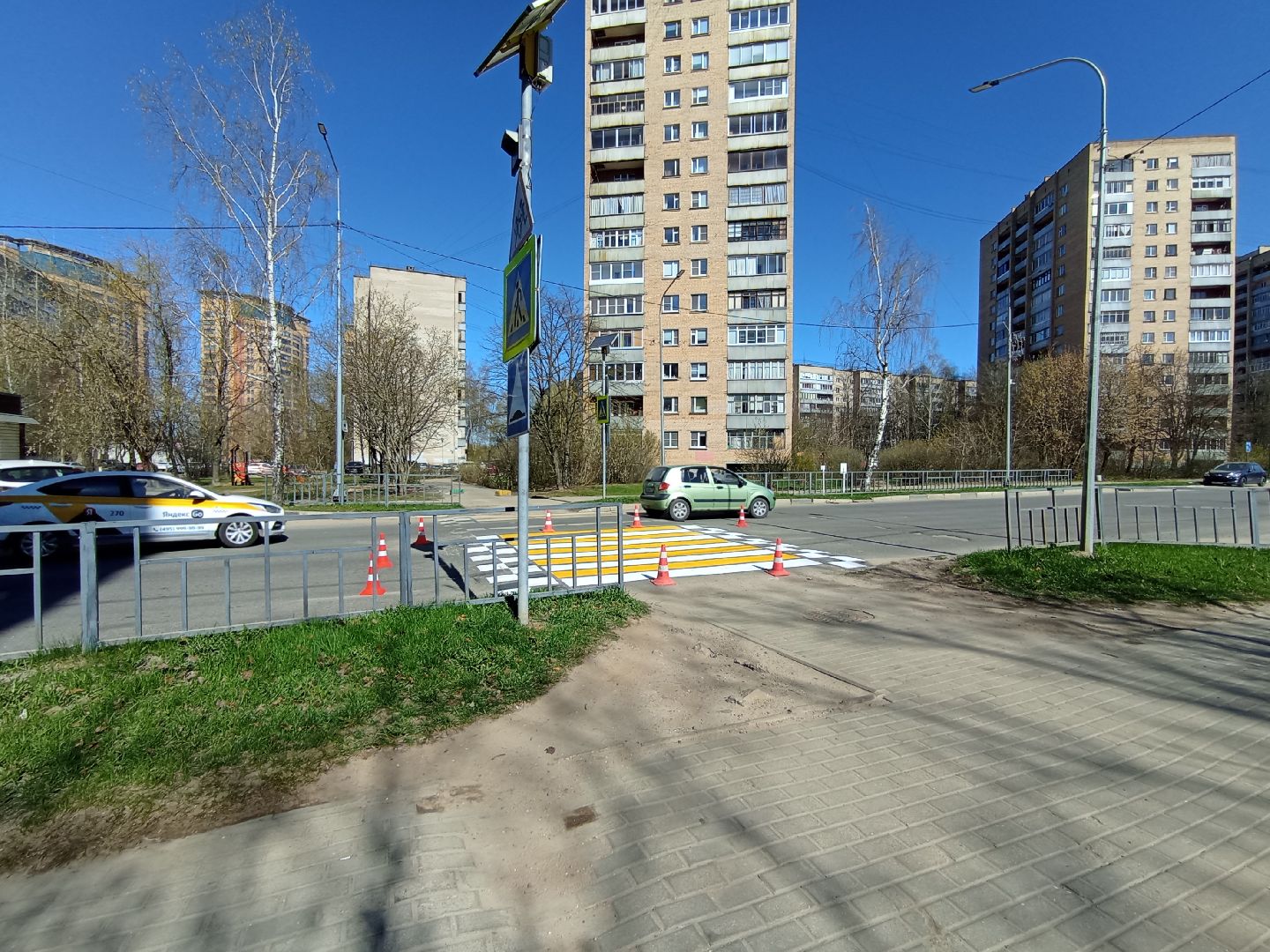 благоустройство, обновление дорожной разметки, пешеходные переходы, Дубна