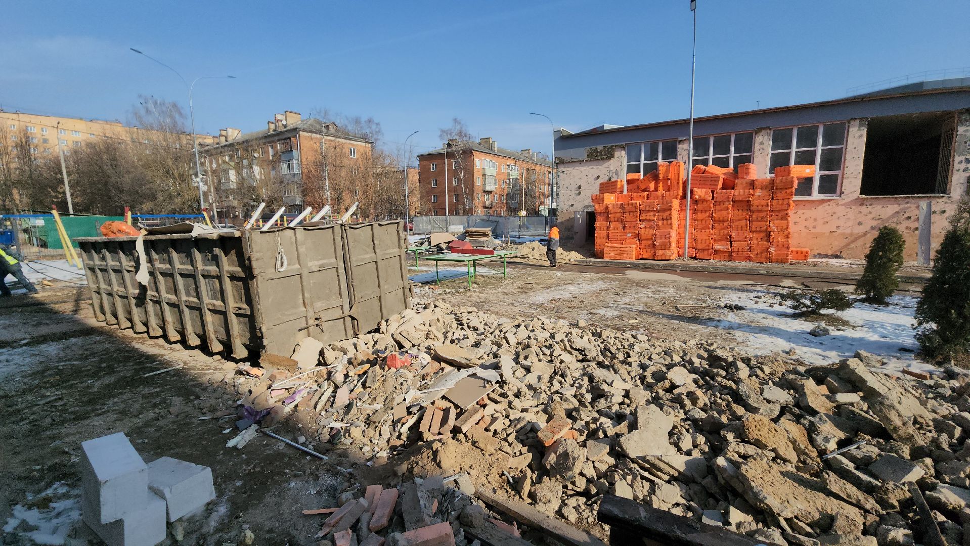 серпухов, школа 17, улица джона рида, капитальный ремонт школы, строительство, вертикалки,