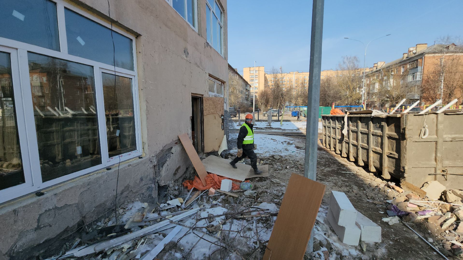 серпухов, школа 17, улица джона рида, капитальный ремонт школы, строительство, вертикалки,