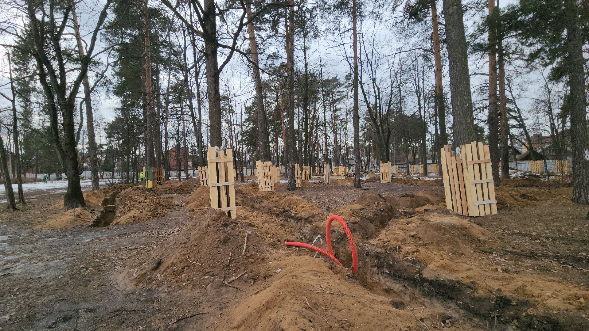 Люберцы, реконструкция летнего парка в Люберцах, строители,