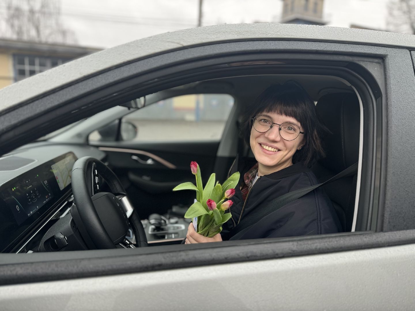 сотрудники гибдд поздравляют с 8 марта, ленинский городской округ, автоледи,