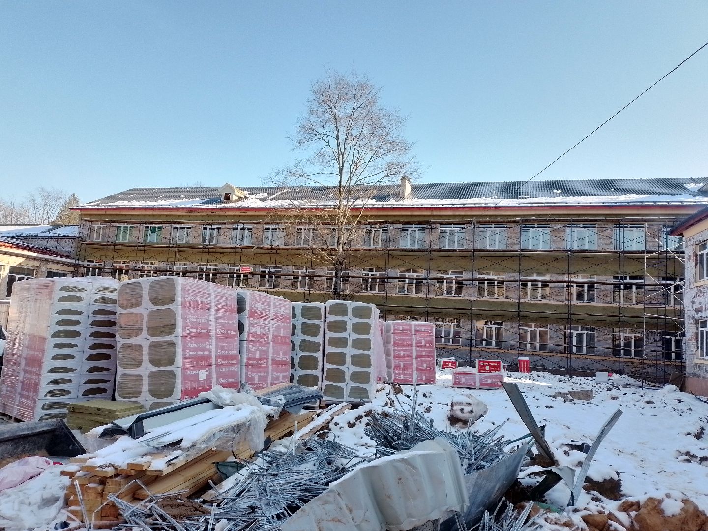 городской округ восход, школа, ремонт, утеплитель, фасад, вертикалки,