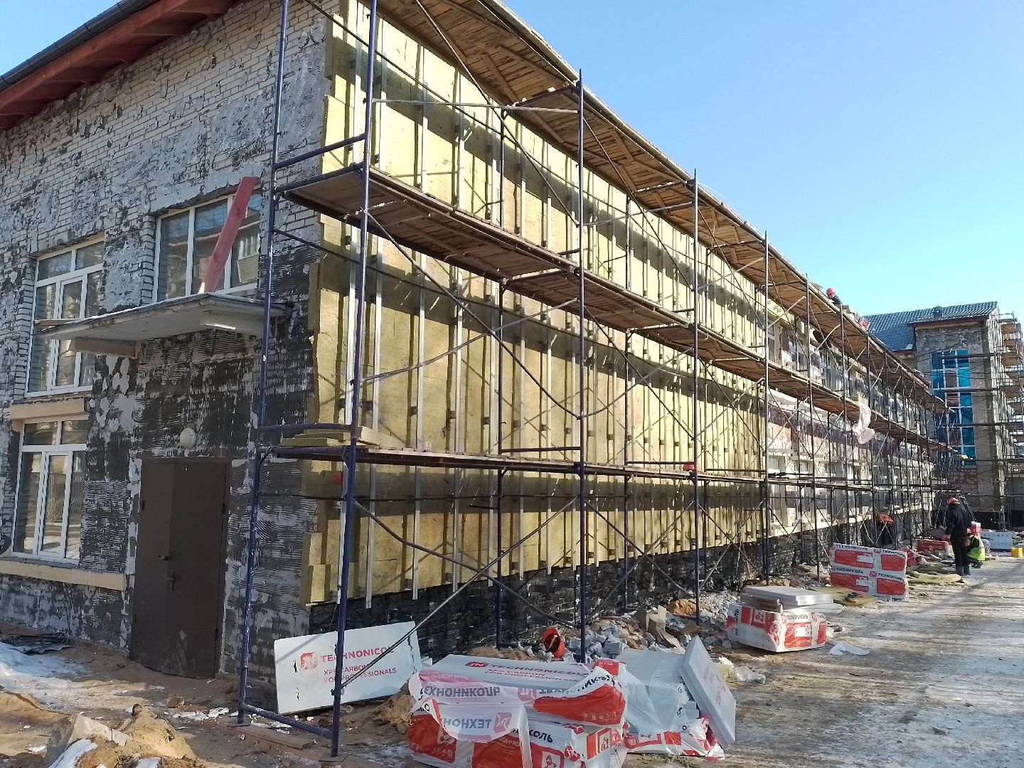 городской округ восход, школа, ремонт, утеплитель, фасад, вертикалки,