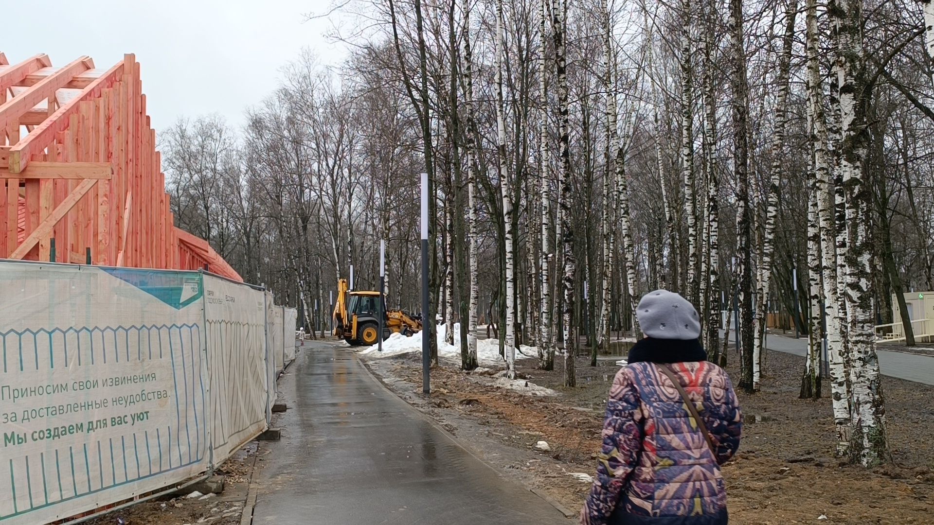 снег, парк, лобня,