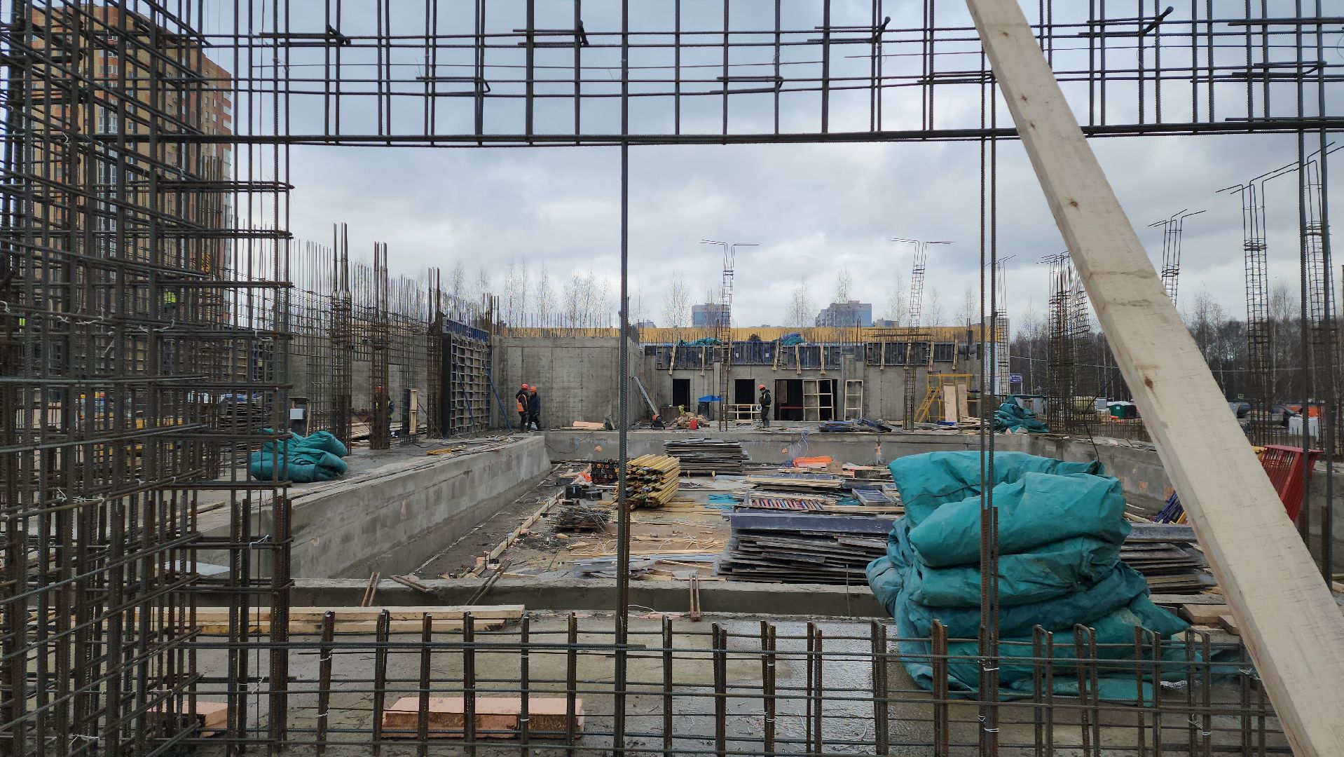 фок с бассейном, Строительство, Бассейн, Лобня,