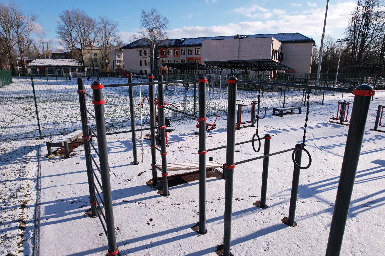 видео с коптера, Звенигород школа 2, капремонт школы,