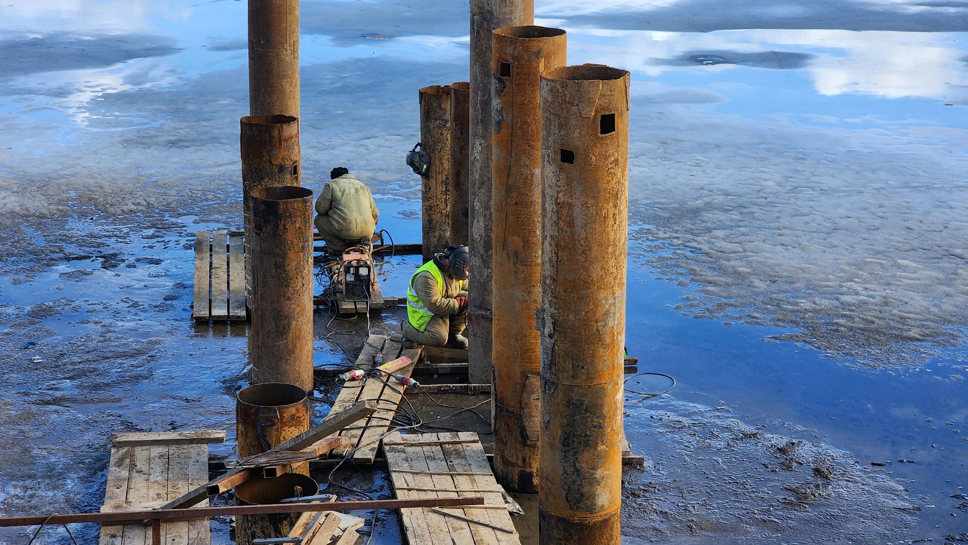 ремонт моста, дороги подмосковья, волоколамск,