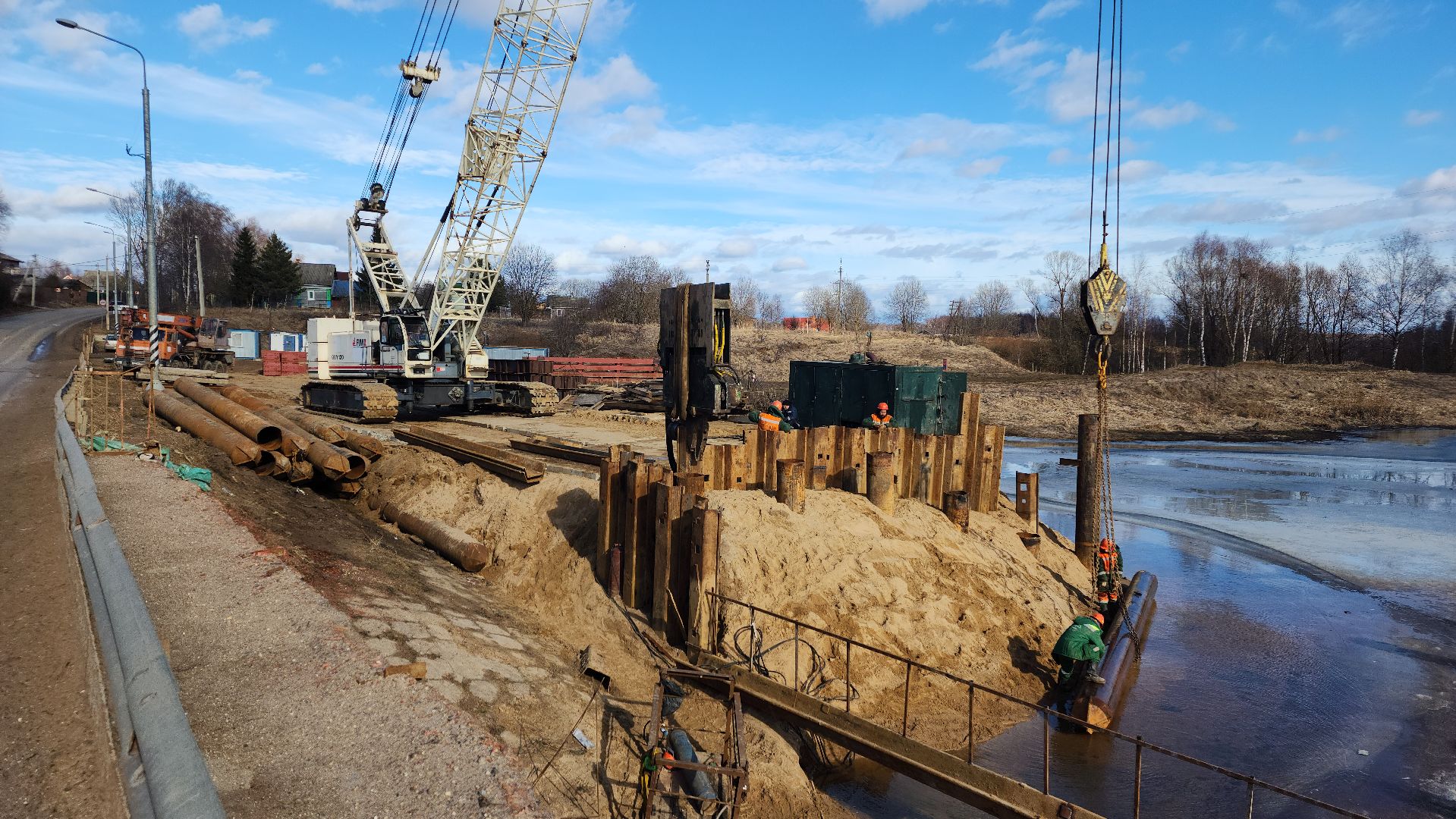 ремонт моста, дороги подмосковья, волоколамск,