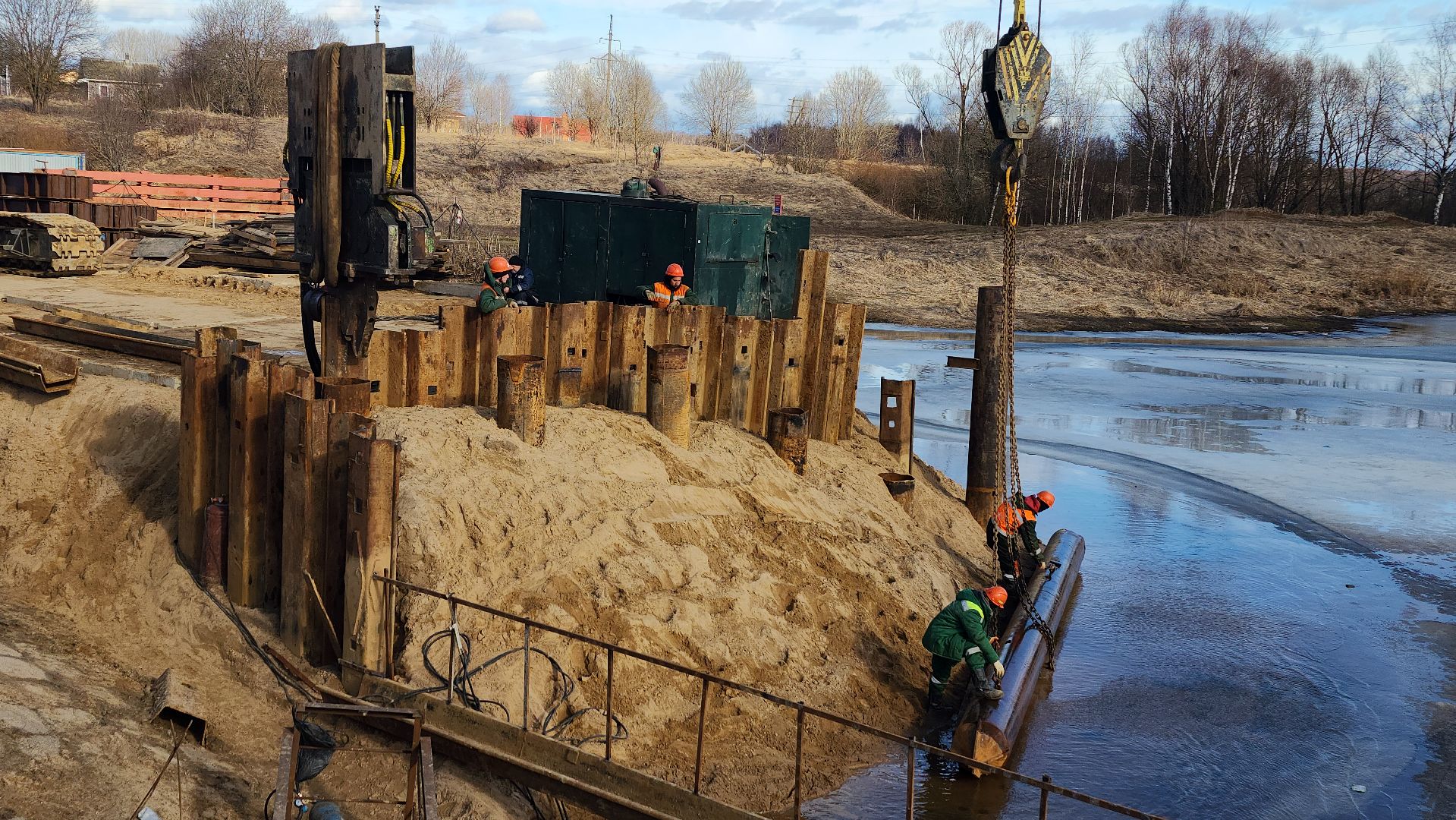 ремонт моста, дороги подмосковья, волоколамск,
