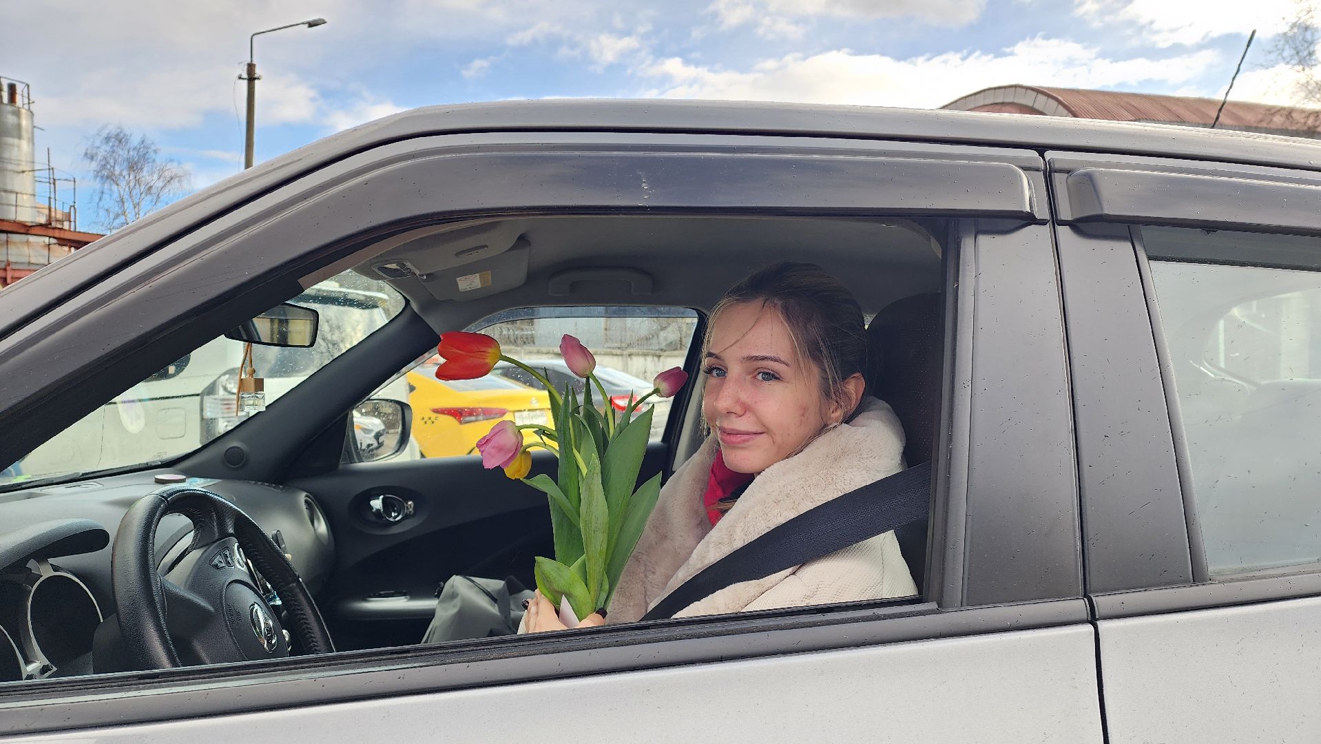 цветы для автоледи, Цветы, Лобня, госавтоинспекция,