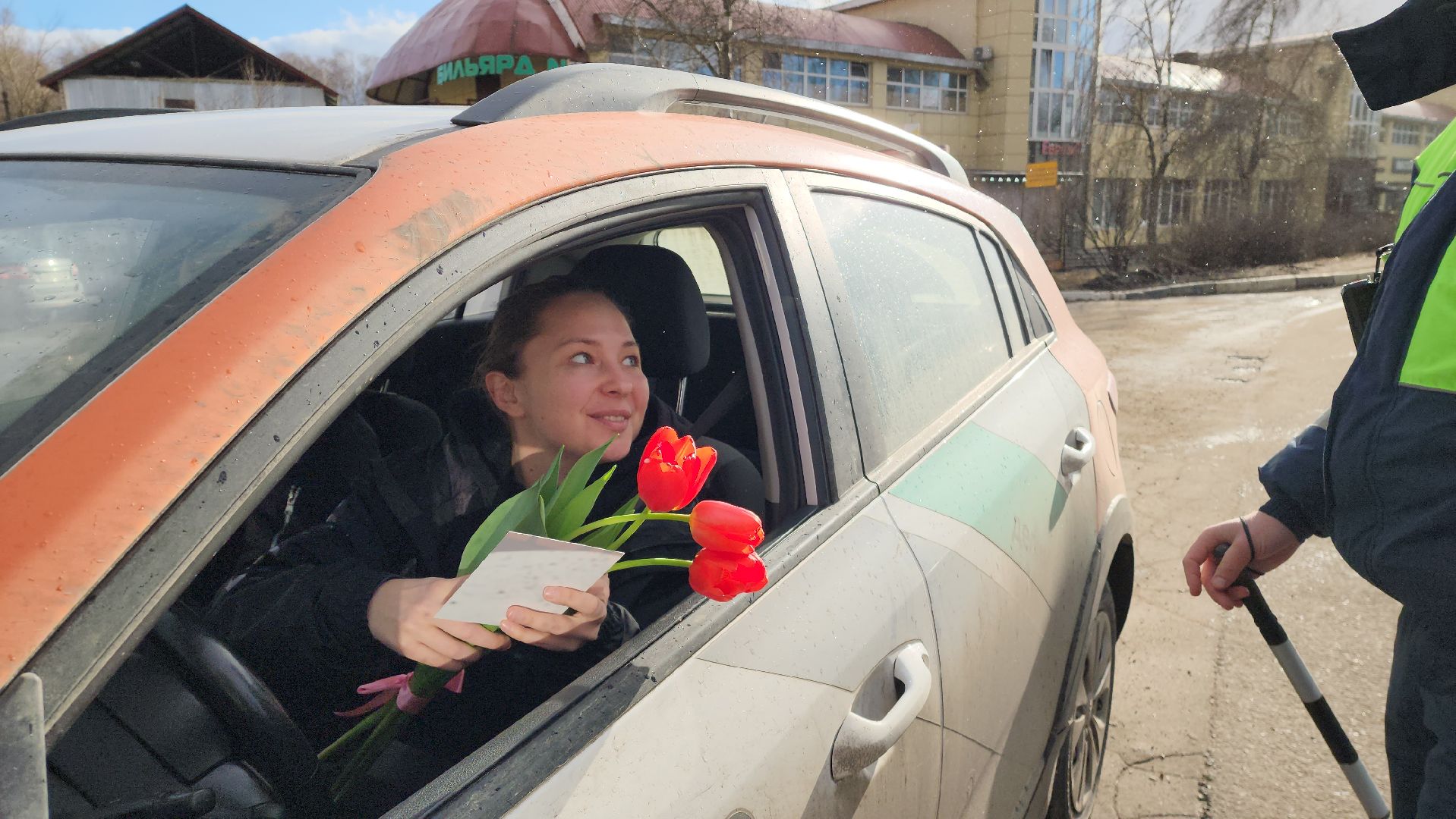 цветы для автоледи, Цветы, Лобня, госавтоинспекция,