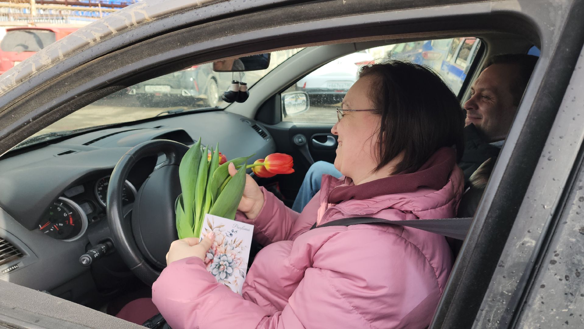 цветы для автоледи, Цветы, Лобня, госавтоинспекция,