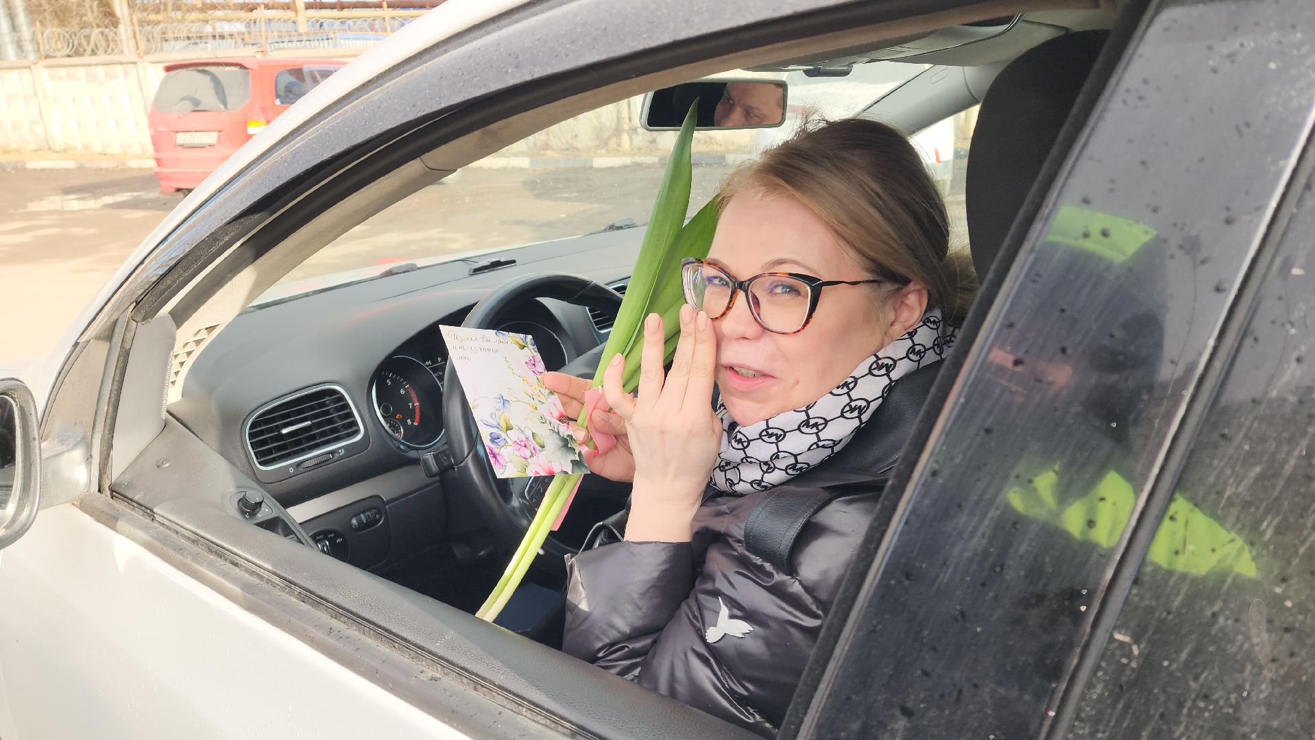 цветы для автоледи, Цветы, Лобня, госавтоинспекция,