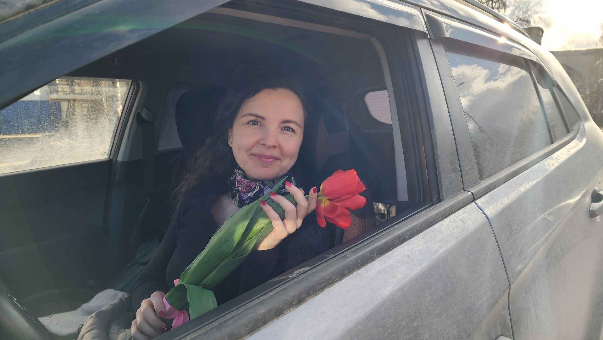 цветы для автоледи, Цветы, Лобня, госавтоинспекция,