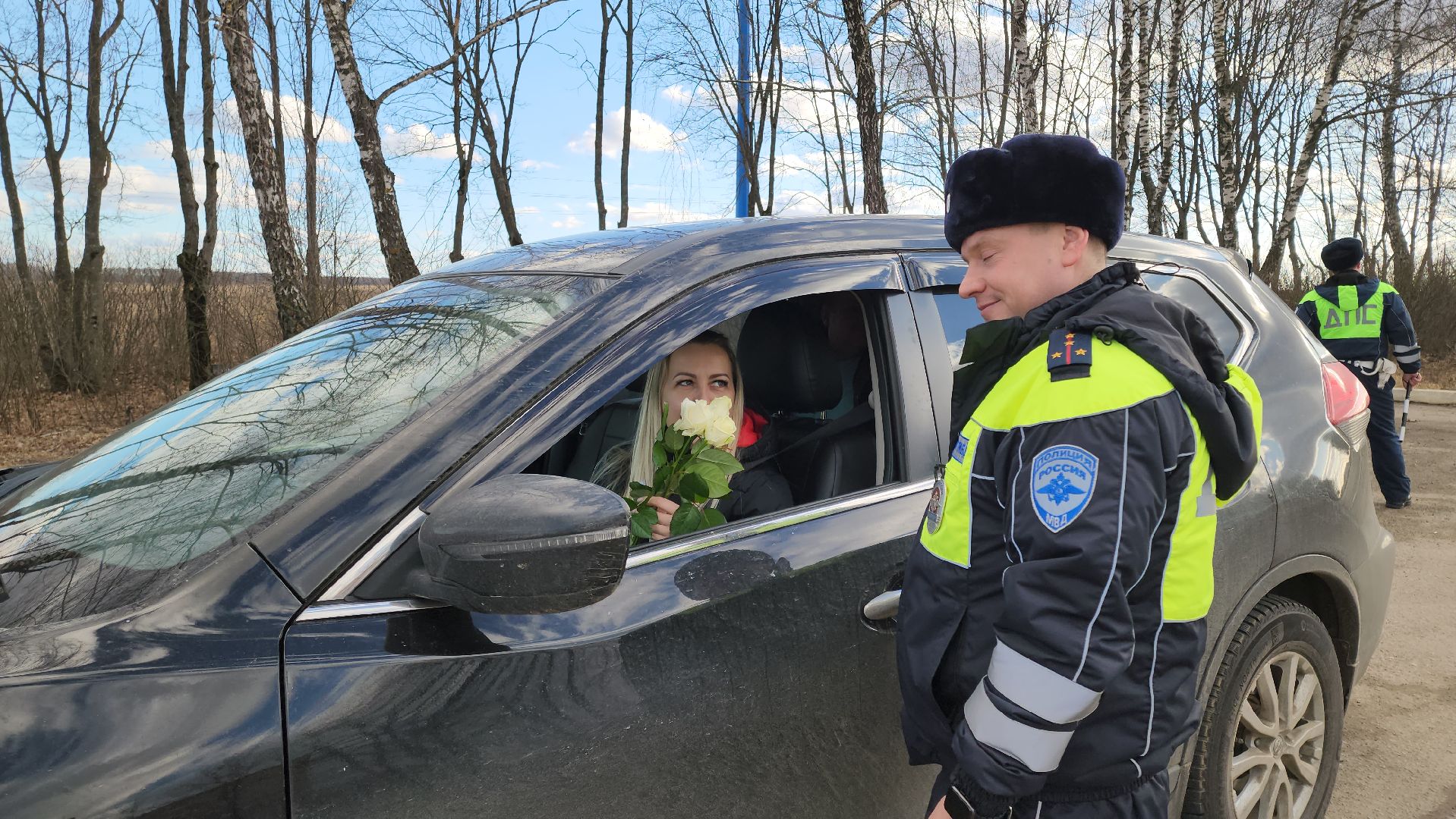 кашира, 8 марта, госавтоинспекция, транспорт, праздник, акция, цветы,