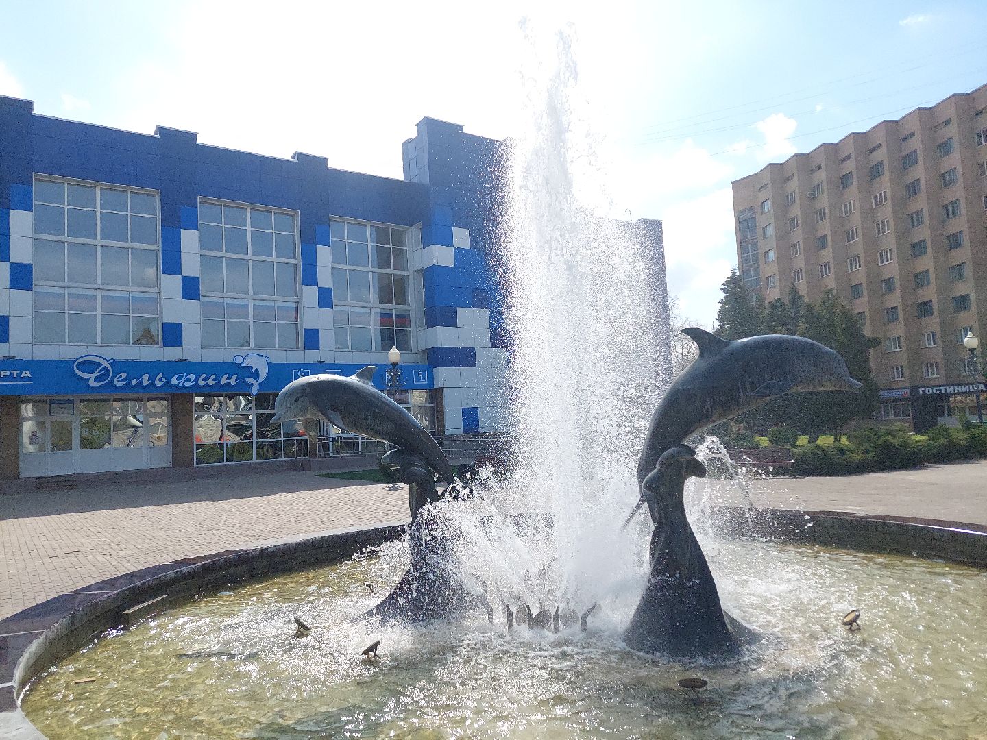 благоустройство, фонтан, Пущино