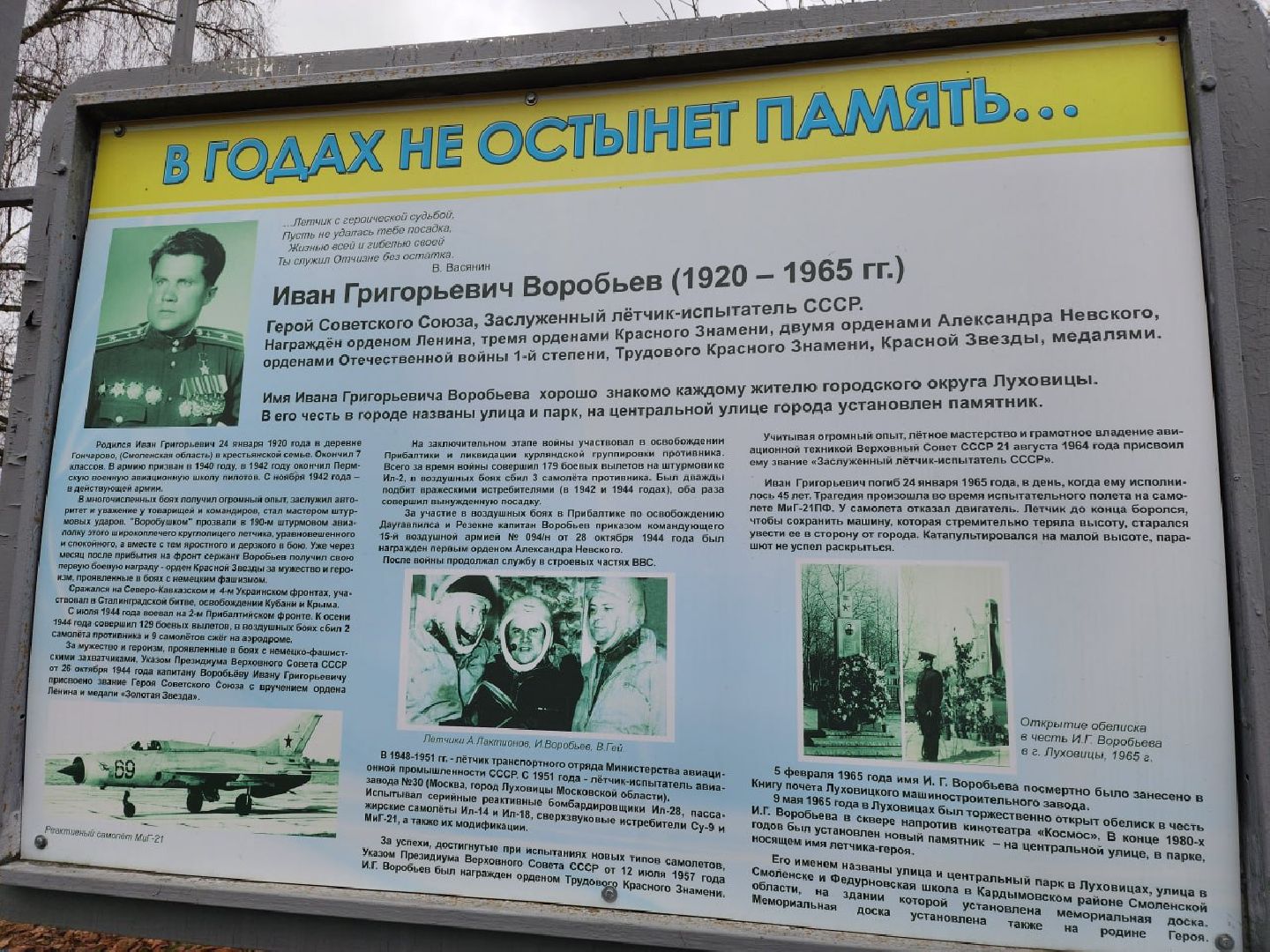 Лухоицы, памятник летчику,