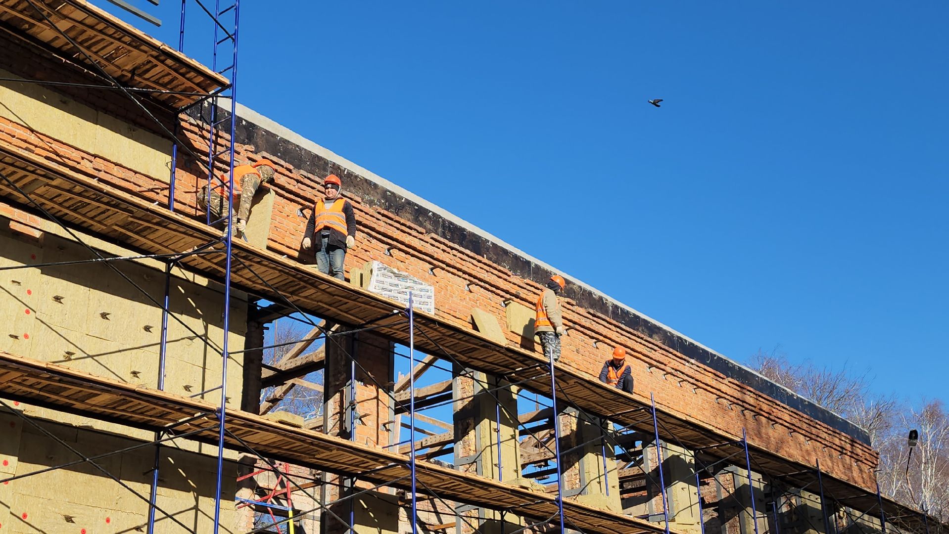 серпухов, капитальный ремонт школ, школа 6, утепление фасада школы,