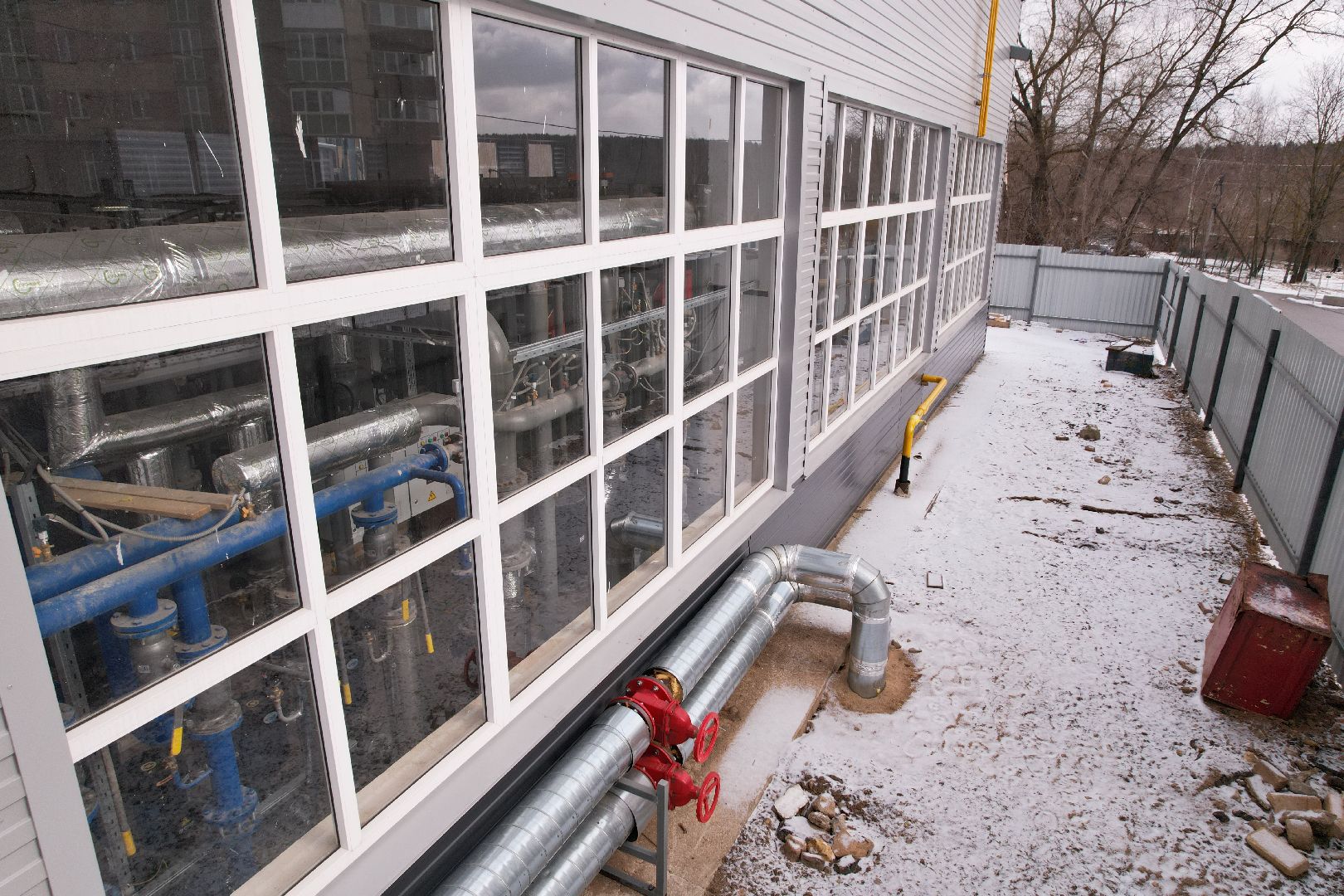 видео с коптера, котельная в истре,