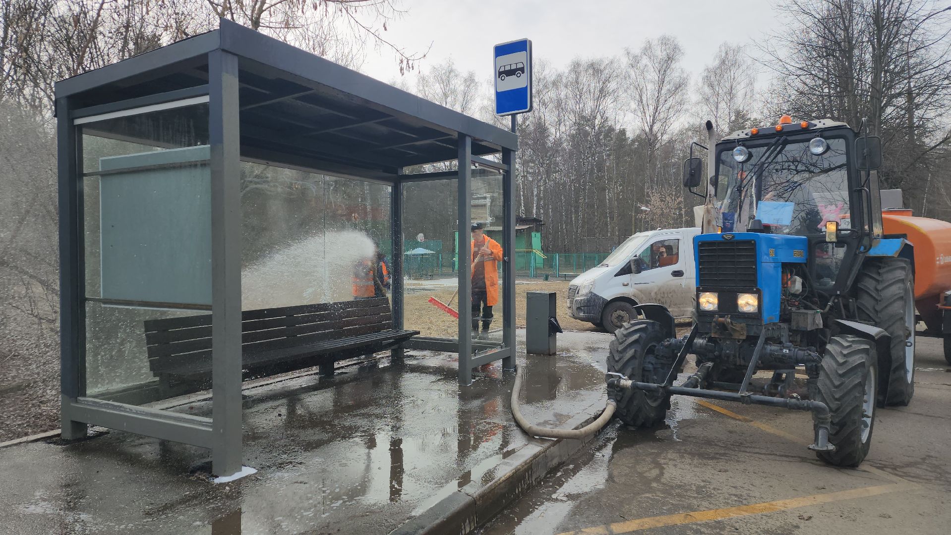 ивантеевка, пушкинский, остановочные павильоны, коммунальная служба, уборка города, вертикалки,