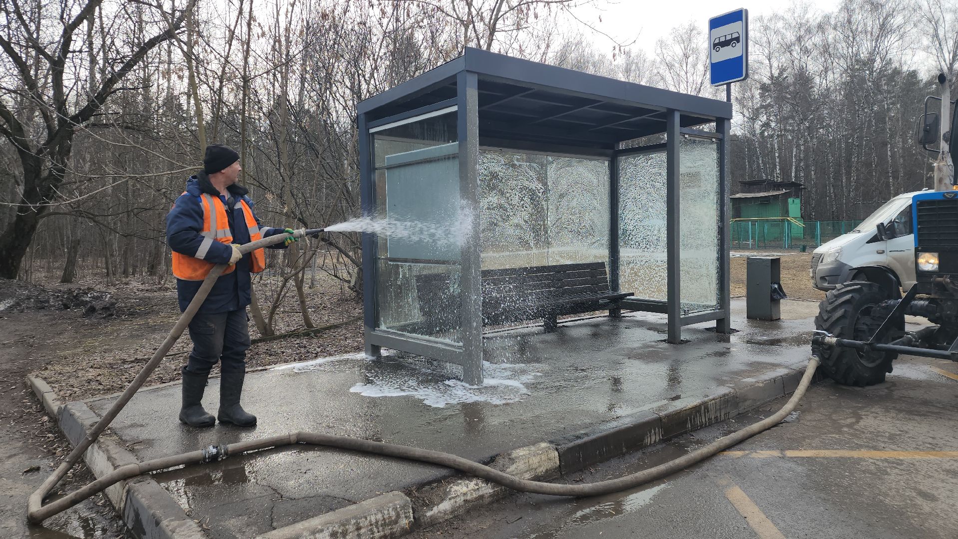 ивантеевка, пушкинский, остановочные павильоны, коммунальная служба, уборка города, вертикалки,