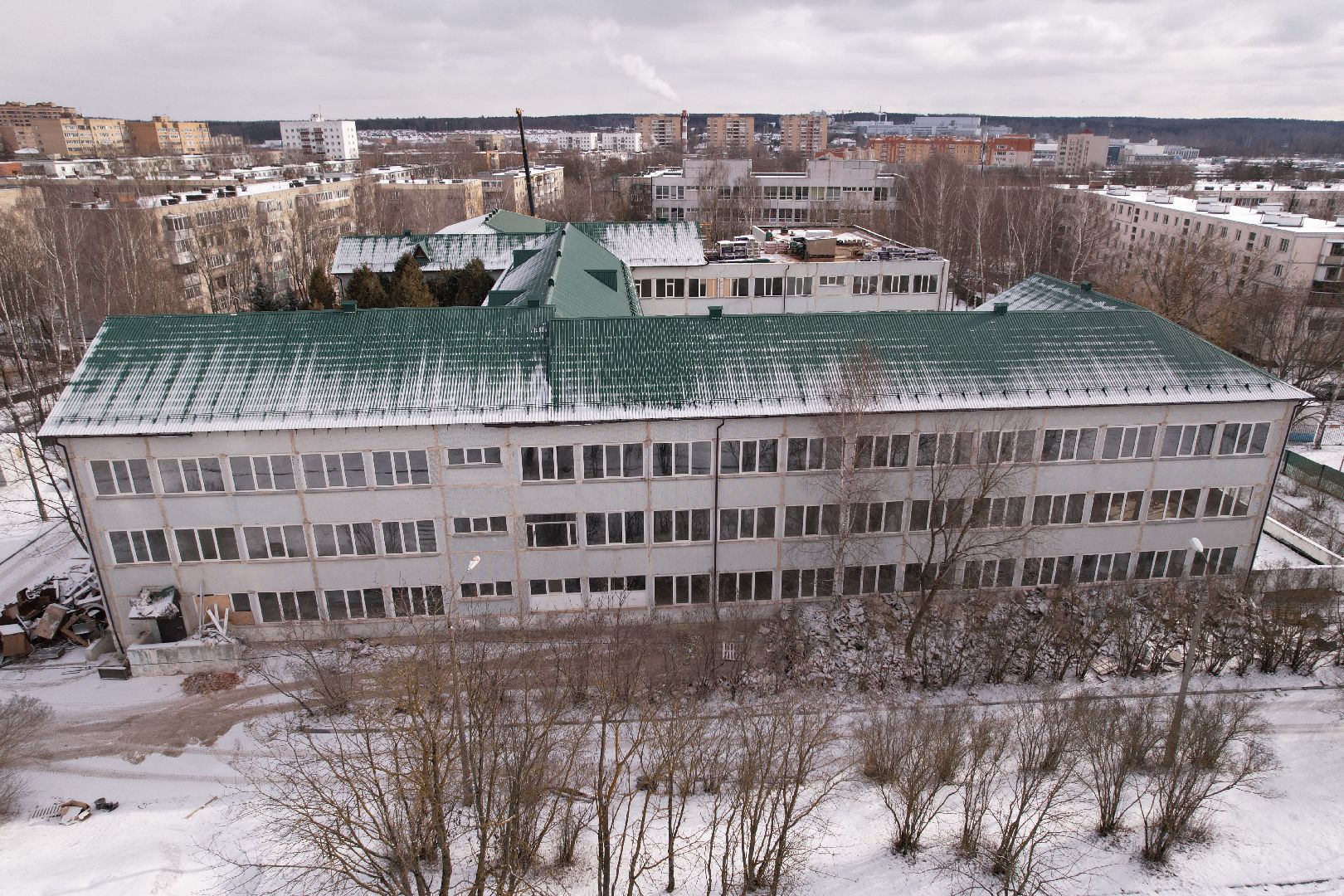 видео с коптера, истра, капремонт лицея,