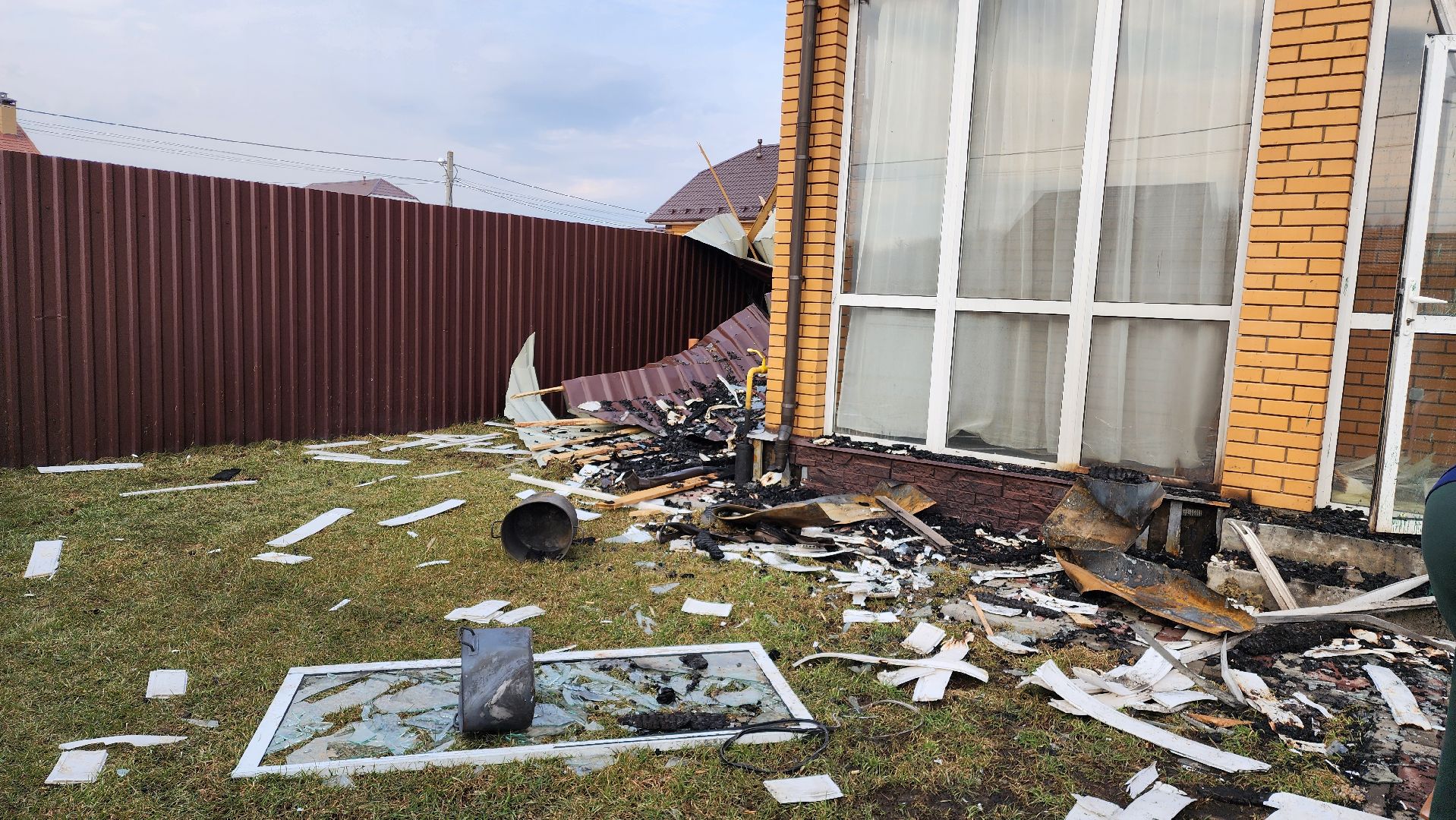 Раменский округ, Атака БПЛА, Дом после атаки БПЛА,