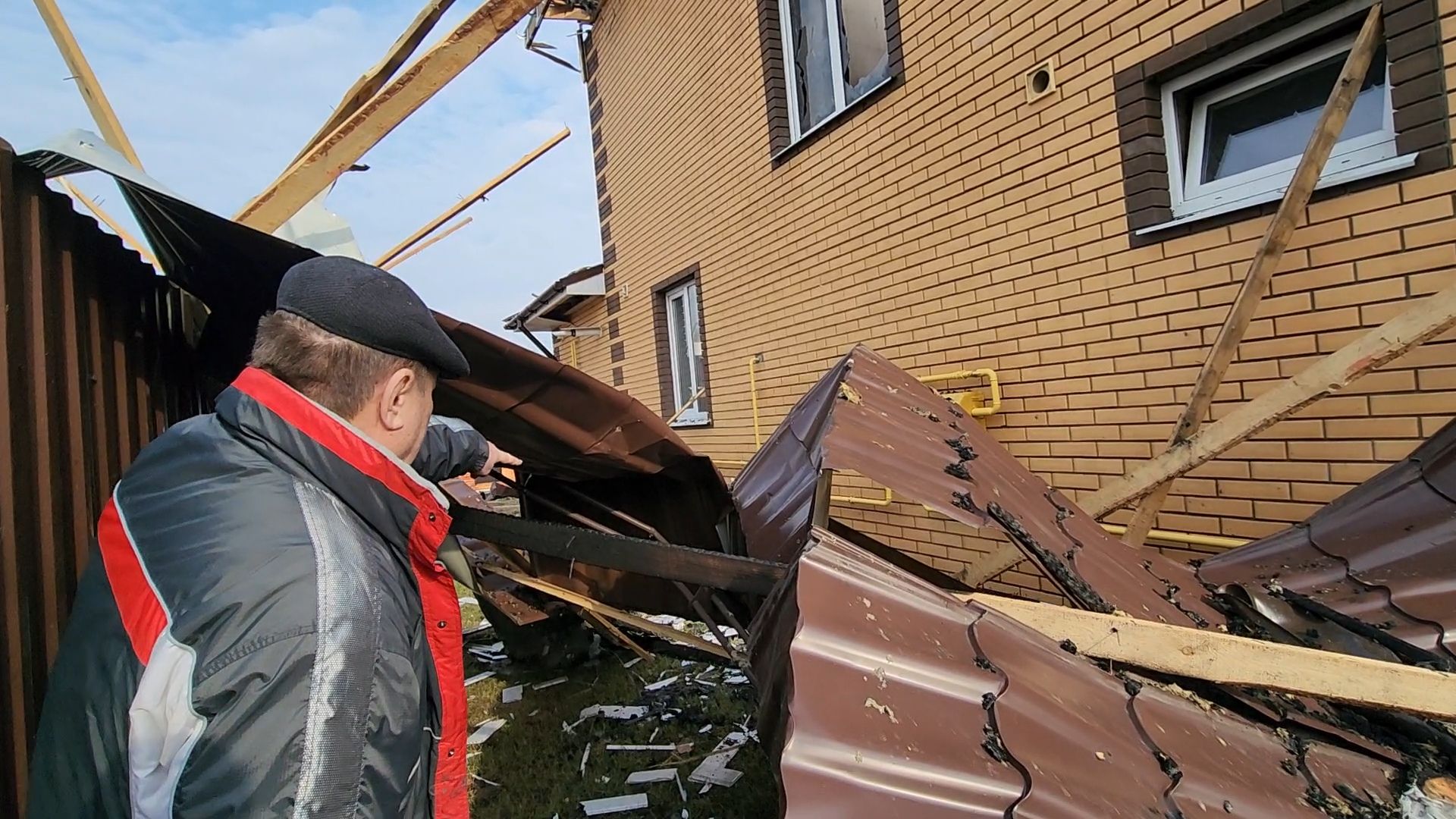 Раменский округ, Атака БПЛА, Дом после атаки БПЛА,