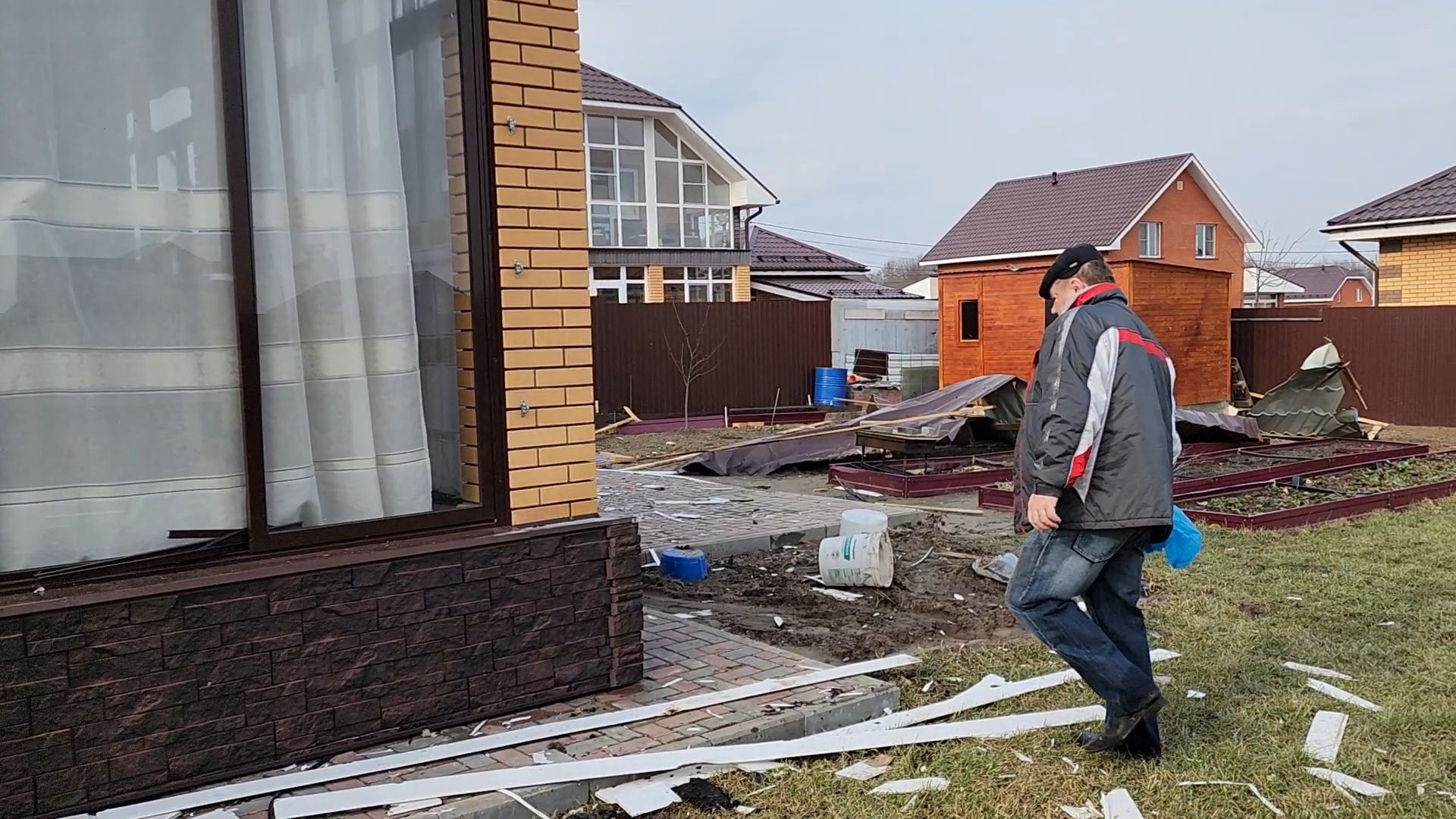 Раменский округ, Атака БПЛА, Дом после атаки БПЛА,