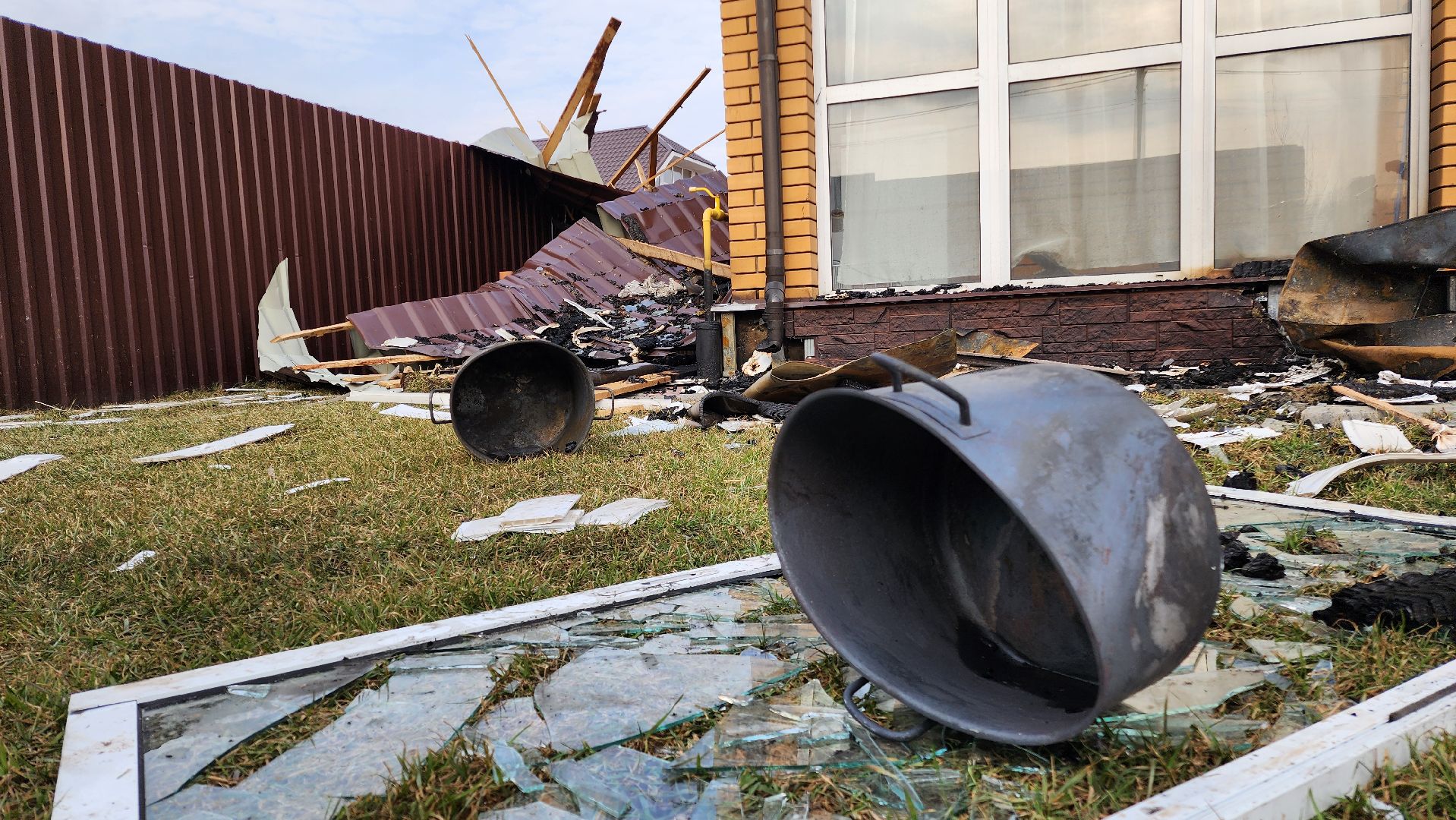 Раменский округ, Атака БПЛА, Дом после атаки БПЛА,